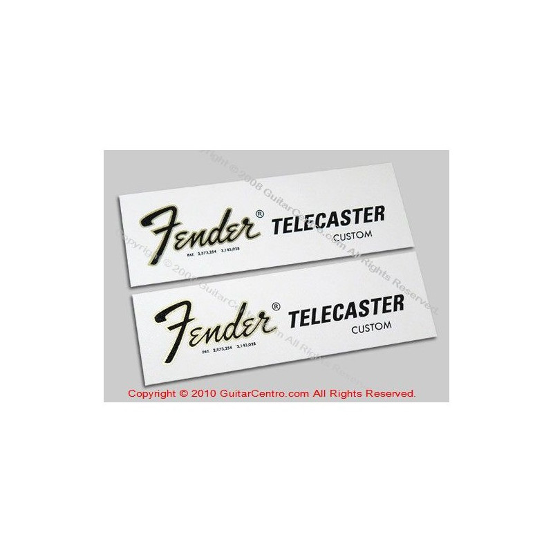 1968-1975 FENDER CUSTOM TELECASTER WATERSLIDE HEADSTOCK DECALS